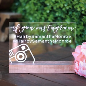 Custom Acrylic Hashtag Sign | Wedding | Event  |  Engagement | Rose Gold | Instagram