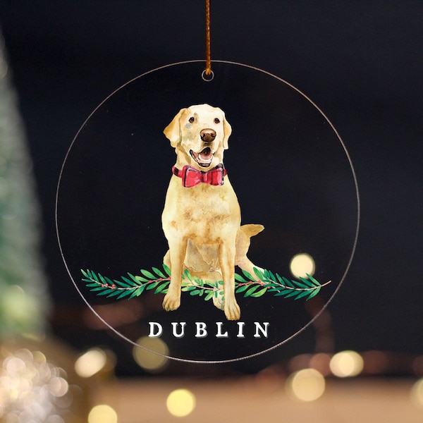 Black Lab Christmas Ornament Etsy