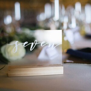 Aangepaste acryl tafelnummers, bruiloft of evenement