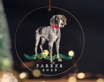 Custom GSP Ornament | Acrylic | dog | xmas | christmas | personalized | goldendoodle | frenchie | german shorthaired pointer | holiday