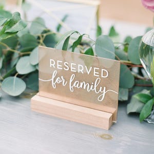 Custom Reserved Wedding Sign | Frosted Gold Acrylic