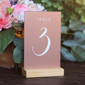 Aangepaste roségouden acryl tafelnummers |  Bruiloft | Evenement: