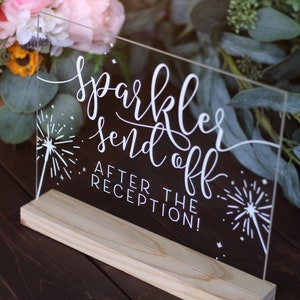 Customizable Sparkler Send Off Sign | Acrylic | Wedding sign | Custom