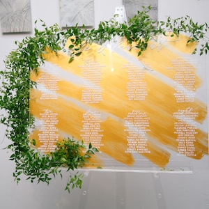 Custom Acrylic Seating Chart Sign / clear / wedding / bridal shower / seating arrangement