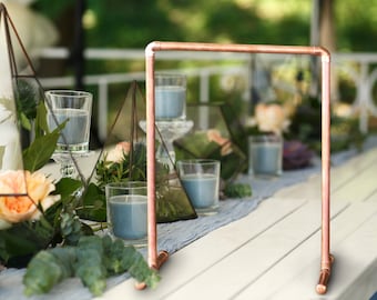 Copper Stand, Wedding Sign Holder, Copper Sign Hanger, Acrylic Wedding Sign Holder, Wedding Sign, Copper Pipe