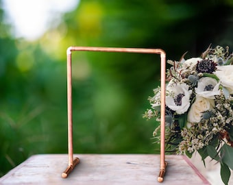 Copper Stand, Wedding Sign Holder, Copper Sign Hanger, Acrylic Wedding Sign Holder, Wedding Sign, Copper Pipe