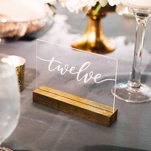Custom Table Numbers | Acrylic |  wedding or event