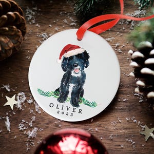 Custom Doodle Ornament – bernedoodle, sheepadoodle, Goldendoodle, Labradoodle, Aussiedoodle Personalized Dog Christmas Keepsake, cavapoo