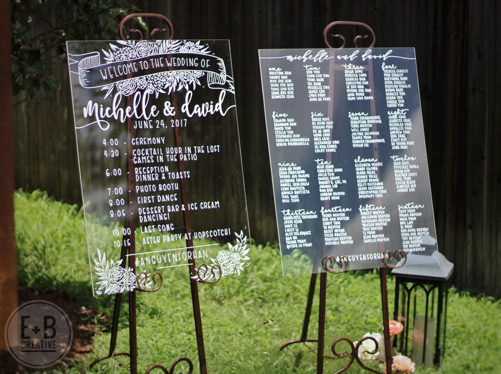 Custom Acrylic Wedding Sign / it was always you / handlettered