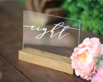 Custom Acrylic Table Numbers, wedding or event