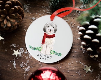 Goldendoodle Ceramic Ornament – Custom Dog Ornament, Personalized Pet Lover Gift, Christmas Keepsake, bernedoodle, labradoodle, doodle