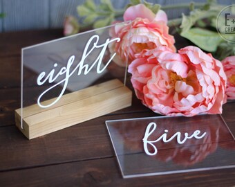 Custom Acrylic Table Numbers, wedding or event