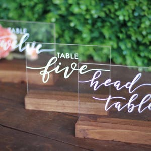 Custom Acrylic Table Numbers, wedding or event image 3