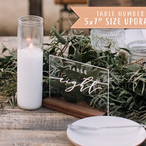 Acryl tafelnummer 5 x 7 inch MAAT-UPGRADE