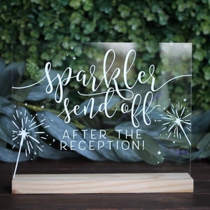 Customizable Sparkler Send Off Sign | Acrylic | Wedding sign | Custom