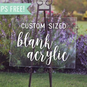 Custom Size Acrylic Piece / clear blank sheet / plexiglass / wedding / persplex / DIY / laser