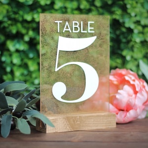 Aangepaste acryl tafelnummers / mat / handgeschreven / bruiloft / evenement