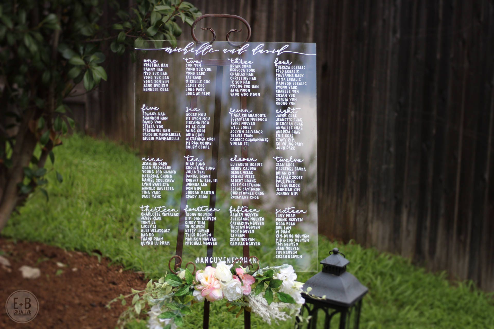 Acrylic Wedding Seating Chart