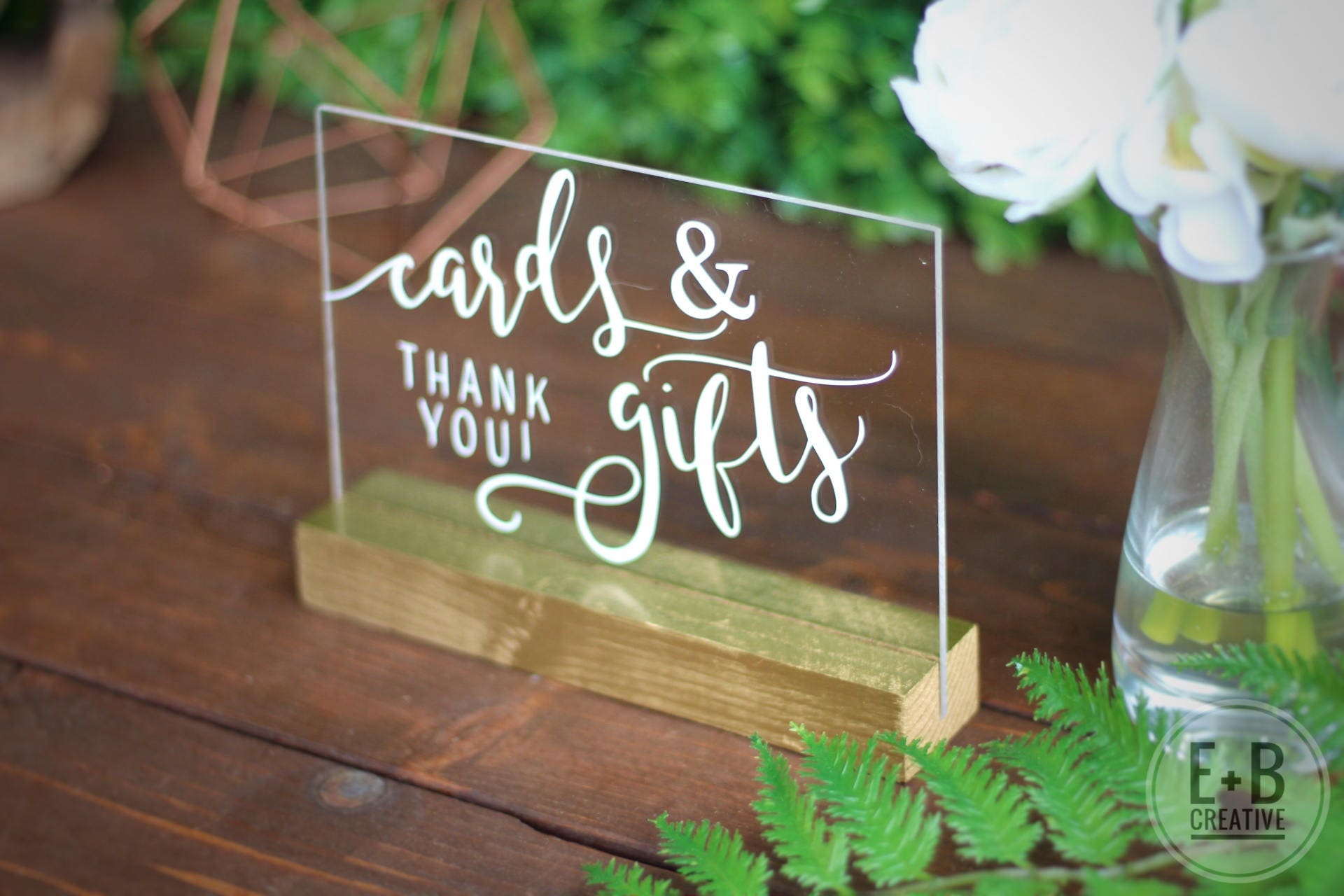 Cartello In Acrilico Trasparente 'In Loving Memory' Con Base In Legno Di Noce - 12,7x17,8 Cm Per Matrimoni E Eventi - 2