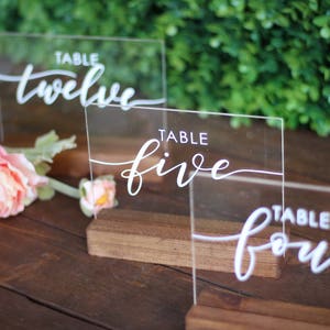 Custom Acrylic Table Numbers, wedding or event image 4