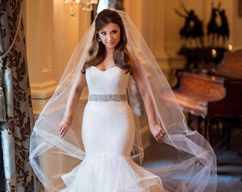 Soft Tulle Wedding Veil, Fingertip Length, Bridal Veil