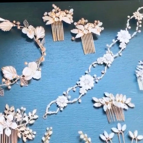 Bridal shops Hair Piece, Wedding Hair Accessories, Wedding Hair Band, Wedding Hair Flowers, Wedding Hair Piece , Bridal Hair Vine -LYRICAL NOTE