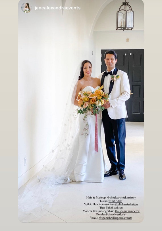 スーツ・フォーマル・ドレス willfully pearl camisole set flower OP 3D Flower Wedding Veil, Pearl Floral Bridal Veil, Sequined Leaves