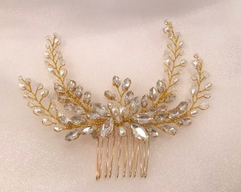 Bridal Hair Comb, Bridal Comb, Hair Jewelry, Bridal Bling, Bridal Comb, Hair Ornament - SAVANNA BELLE