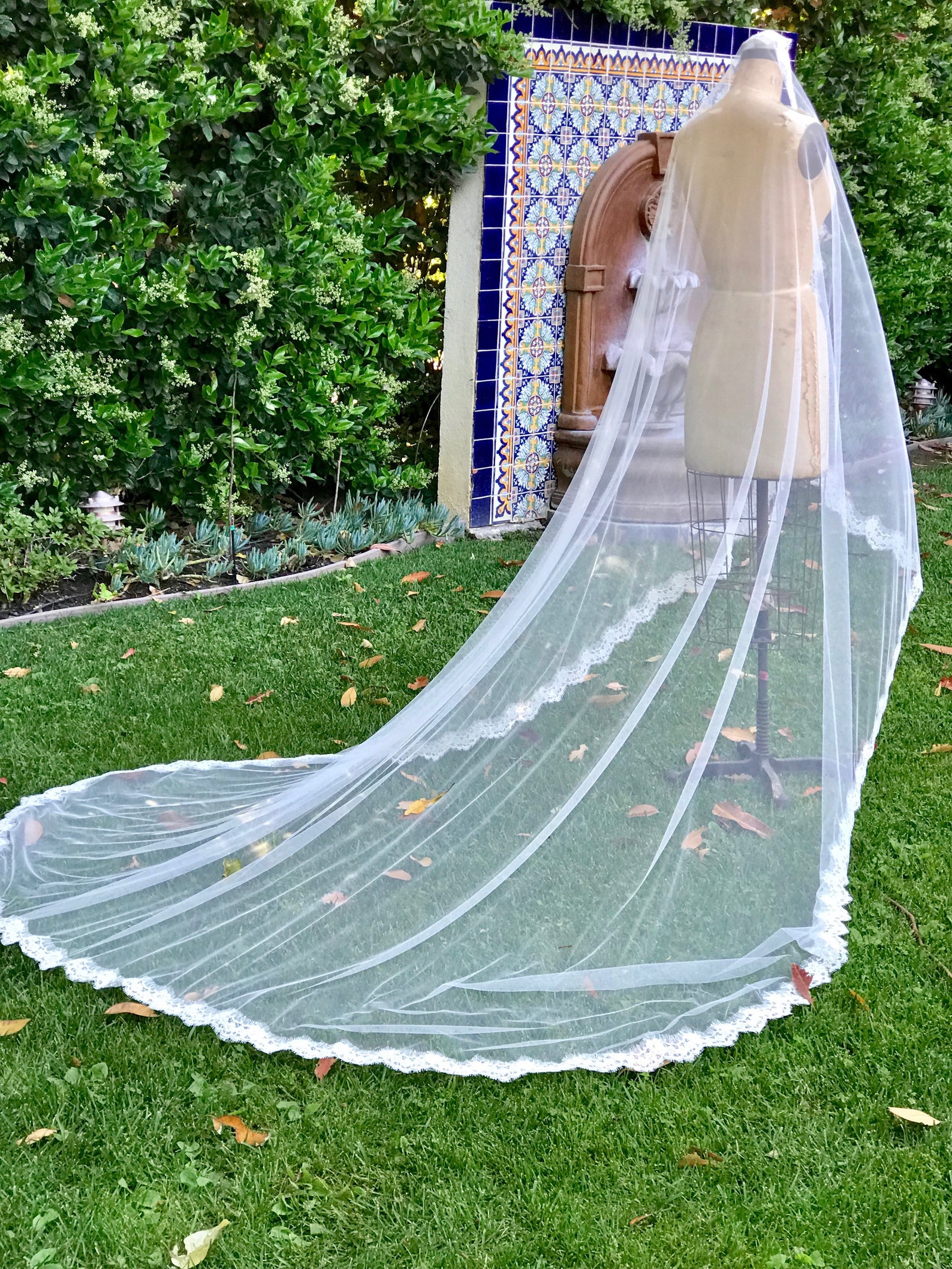 English Net Veil Mantilla Veil Alencon Lace Veil Boho Etsy