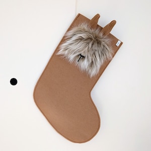 Skandinavisches Design Filz Weihnachtsstrumpf, Nordic Holidays Strumpf, personalisierter Weihnachtsstrumpf