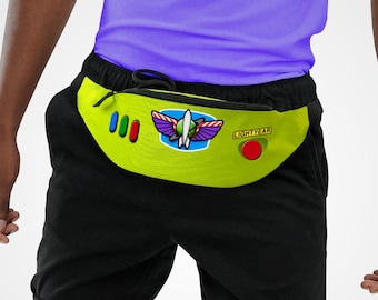 Riñonera Space Ranger con diseño de castillo, color verde