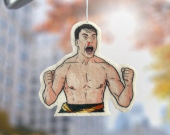 Van Damme Car Air Freshener Cars Novelty Gift Present Idea Movie TV Show Art Handmade Cherry Smell New Fan Made