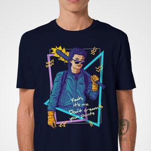 Steve Organic Navy T-shirt Retro TV Show 80&#39;s 1980s 80s 1980&#39;s It&#39;s Me Dont Cream Your Pants Tshirt Nerdy Geeky Tee Top Retro Style Shirt 11
