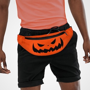 Pumpkin King Pot Bag Belt Halloween Retro Bum Bag Castle Storage Bumbag Retro Drawing fanny pack Cartoon holdall Cross Body Bags Skeleton