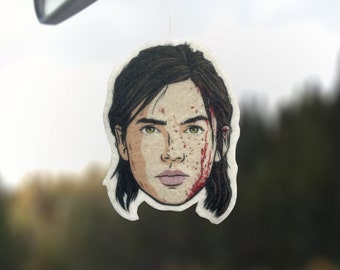 Ellie Car Air Freshener TLOU Cars Novelty Gift Present Ideo Movie TV Show Art Handmade Cherry Smell New Fan Made