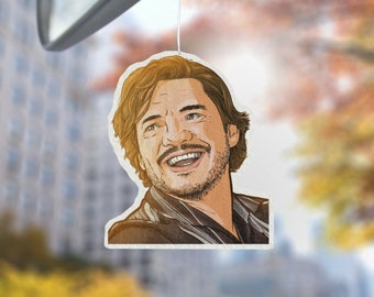 Pedro Pascal Car Air Freshener TLOU Cars Novelty Gift Present Movie TV Show Art Handmade Cherry Smell New Fan Made Nick Cage Talent