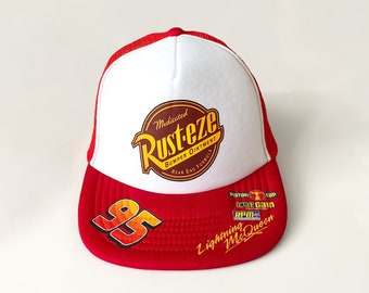 McQueen Snapback Trucker Cap Retro 95 Hut Schloss Kleidung Cartoon Retro Film Film Kostüm Cap Herren Damen Mausohren Auf der Straße Auto