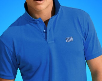 Greece Polo Shirt Greek Poloshirt Football T-shirt 2018 World Cup Collar Top Soccer Tee Goal Retro Flag National Champions Mens New