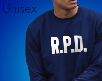 RPD Sweatshirt Video Game Sweater Retro Gamer Top R.P.D. Tee Geeky Nerdy Cosplay Costume Remake Remastered 2018 2019 Gaming Unisex Jumper