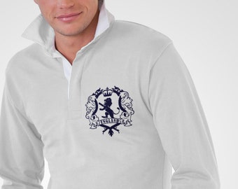 Retro Inglaterra Rugby Jersey Jersey blanco Estilo vintage Inglés Top Football Ropa Manga larga Hombre Mujeres León Camiseta Camiseta