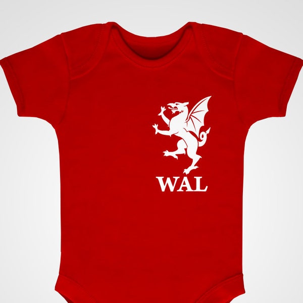 Wales Rugby Baby Grow Red Newborn Welsh Cymru Bodysuit Football Short Sleeve Sleeved Sport Jersey Top Returns Outfit Dragon Nation