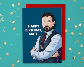 Birthday Card Steve Happy Mate Greetings Cards Retro Bday 18 21 30 40 Date Of Birth TV Show Police LOD I nick Bent Coppers Mother Of God