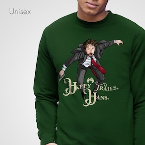 Happy Trails Suéter Película Jumper Película Sudadera Disfraces La fiesta Navidad Ho Heather Grey Ahora tengo una ametralladora Top Hans plaza Bienvenido