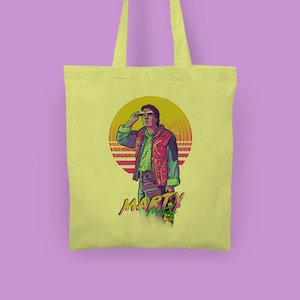 Marty Tote Bag gelb Retro 80er Jahre 11 Holdall 1985 Kupplung Skateboard Träger TV Show Nerdy Geeky 3 Herren Mann Damen BTTF 80er Jahre