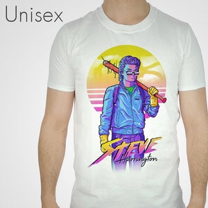 Steve T-shirt Retro 80s 11 Tshirt Stranger Eleven Elle Top Waffle Tee TV Show Nerdy Geeky Shirt 3 Mens Man Womens Upside Down 80&#39;s  Kids