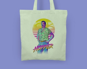 Hopper Tote Bag Mint Retro 80s 11 Holdall Stranger Eleven Clutch Waffle Carrier TV Show Nerdy Geeky 3 4 Hop Mens Man Womens Upside Down 80&#39;s