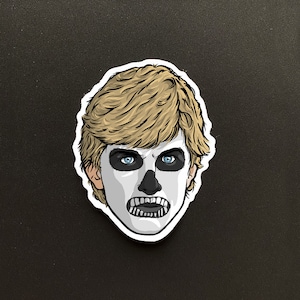 Johnny Vinyl Sticker Face Stickers Character Film Movie 80's 1980's Skeleton Halloween Costume Paint Skull Decal TV Show Lable Colourful