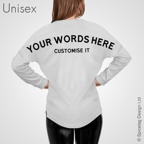 Personalised Drop Shoulder T-shirt Long Sleeve Oversized T Personalised Drop Shoulder T-shirt Long Sleeve Oversized T