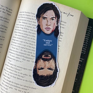 Ellie and joel bookmark video game video game gamer games ps bookmarks new fan gift present accessory book books mark