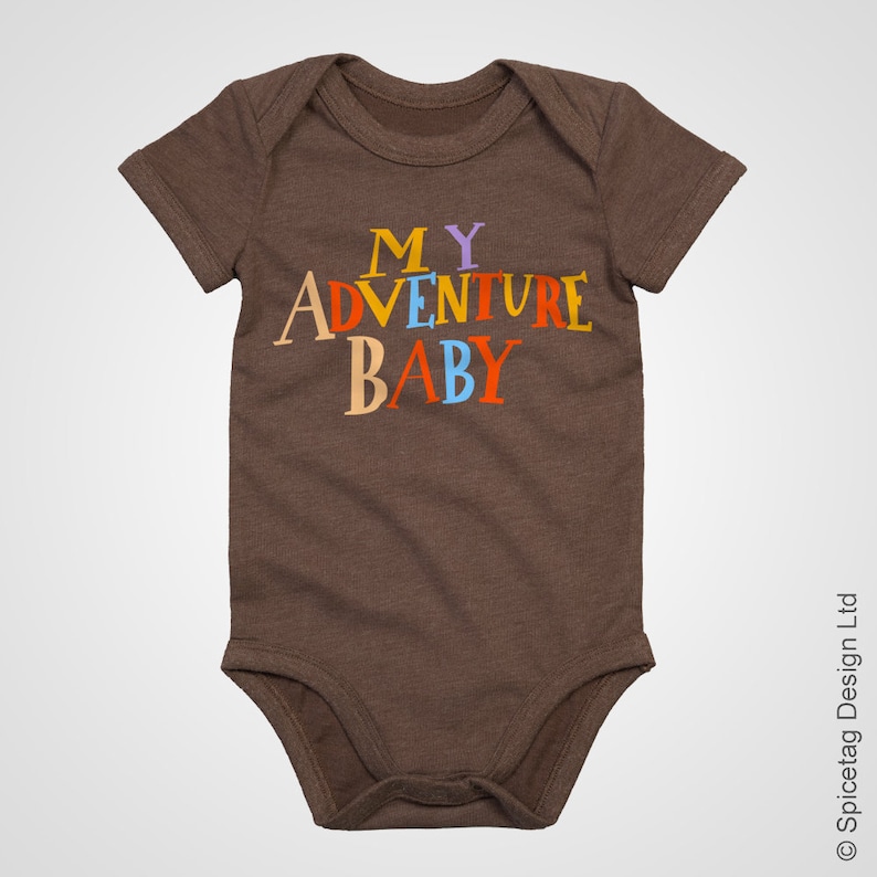 My Adventure Baby Baby Grow Cute Book Shirt Dress Newborn Bodysuit Short Sleeve Sleeved Film Movie Up Brown Top Costume Tee Cosplay Outfit